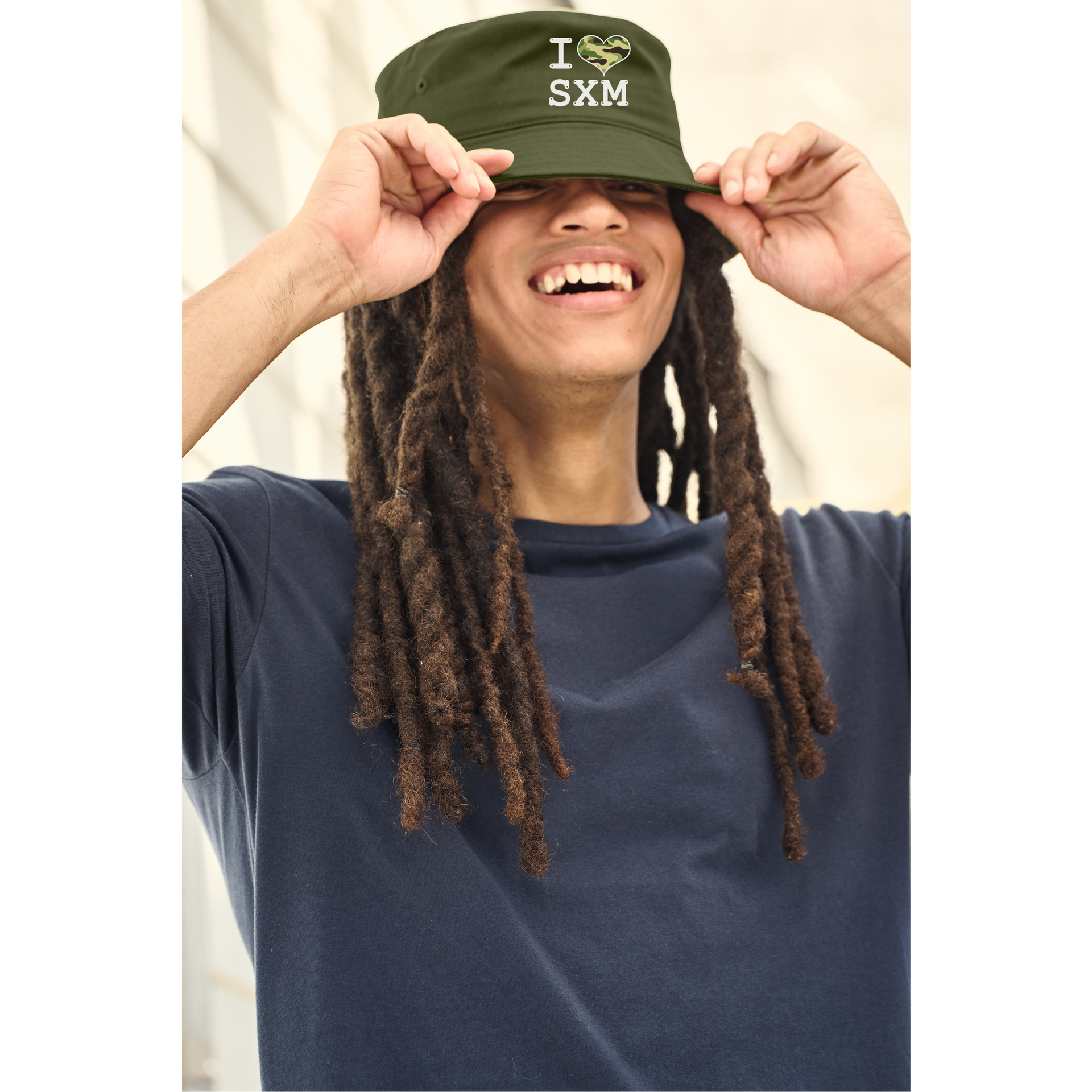 I Love SXM  Camo Bucket Hat