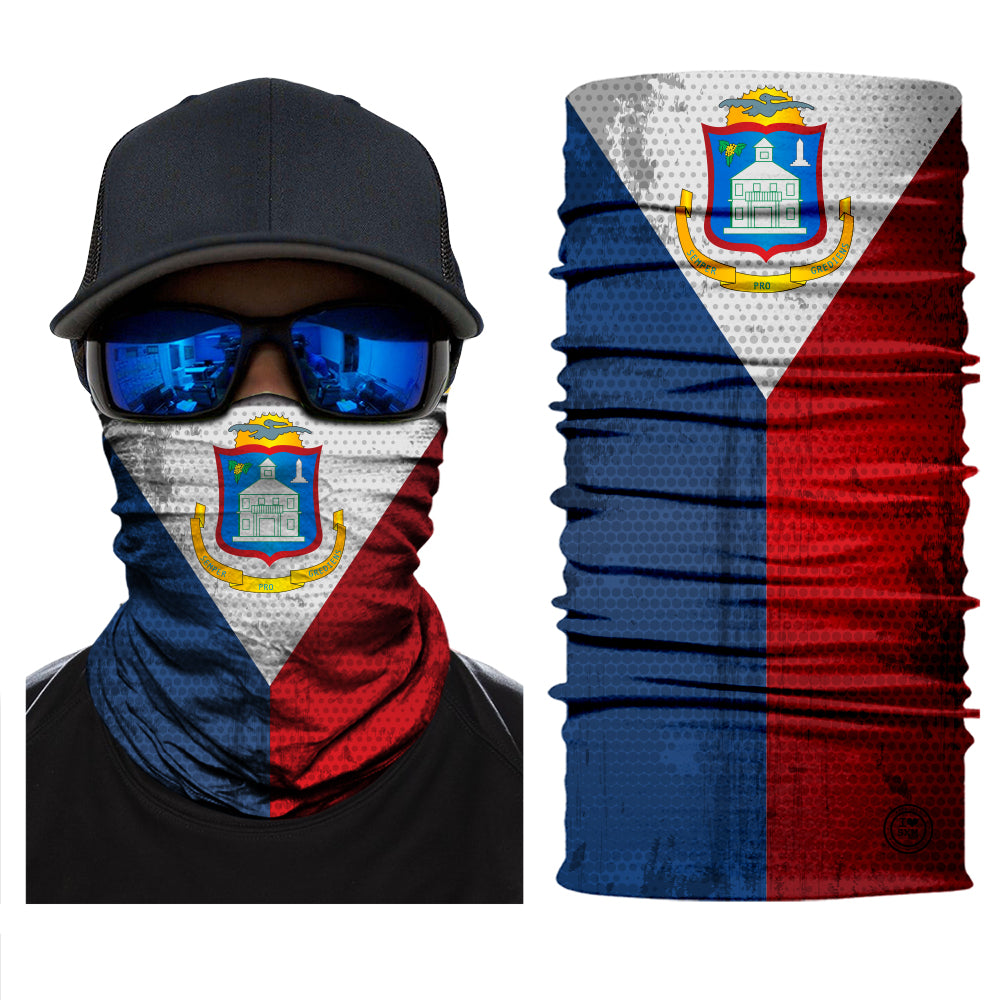 St Maarten Flag Face Cover - Sun Protection Mask for Men and Women